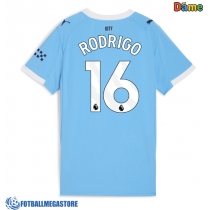 Fotballdrakt Dame Manchester City Rodri Hernandez #16 Hjemmedrakt 2025-26 Kortermet